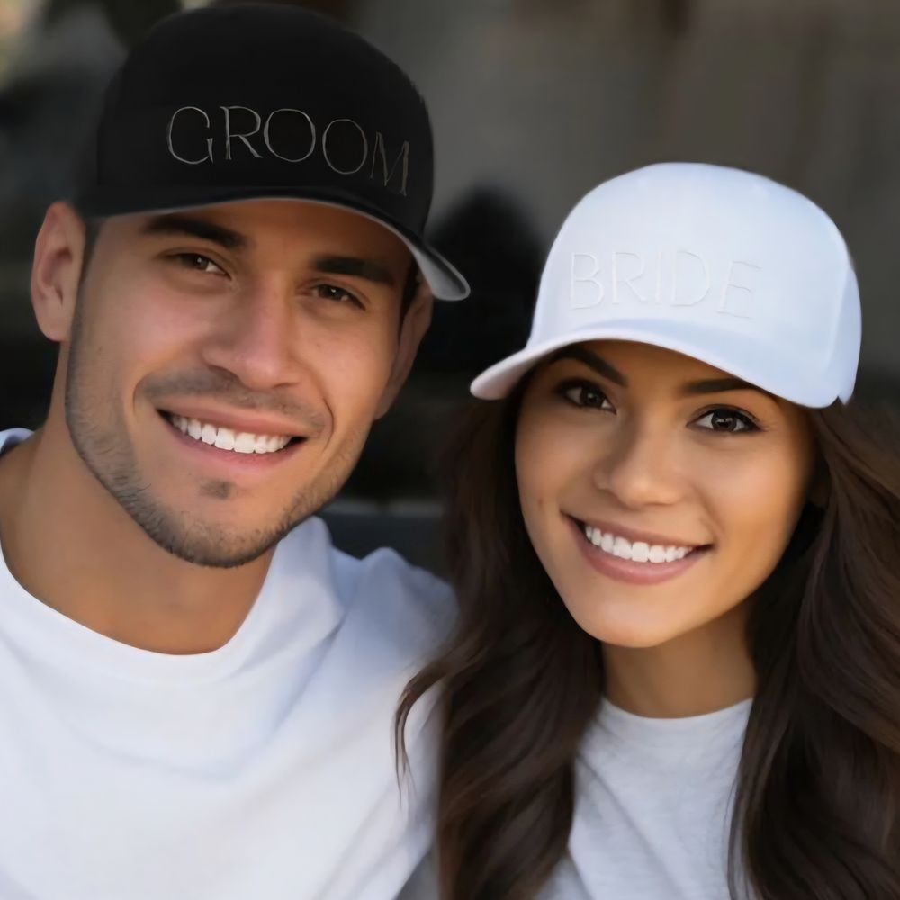 Bride and Groom Baseball Caps NEW - Picture 2 of 6